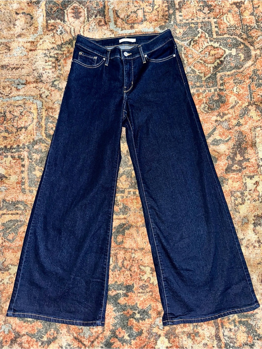 Levi's Dark Indigo Wide-Leg Jeans